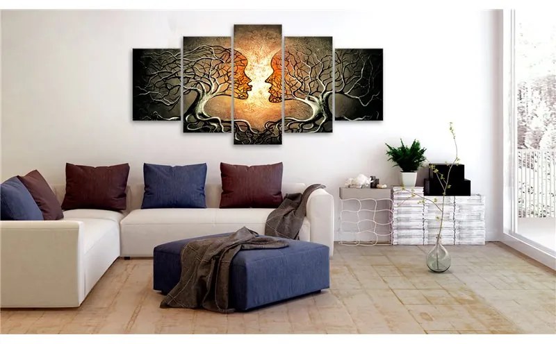 Quadro  Love Entanglement  Colore Marrone, Dimensioni e Misure 100x50