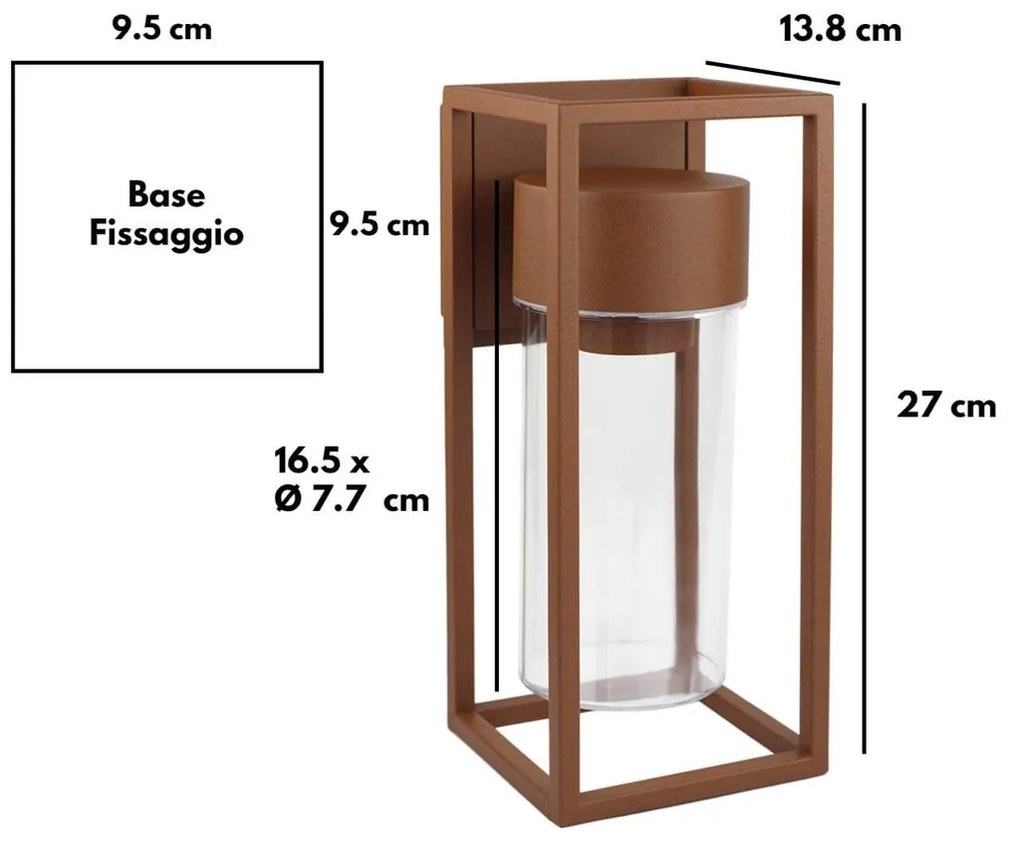 Applique Corten E27 - SERIE VIMO -