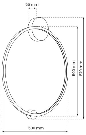 Lampada da parete LED SATURNO 25W 230V Ø50 cm IP44 oro