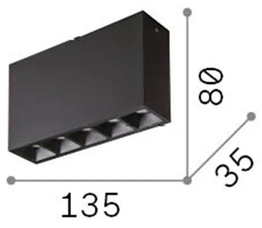 Modulo Da Soffitto Lika Alluminio Bianco Led 12,5W 3000K Luce Calda