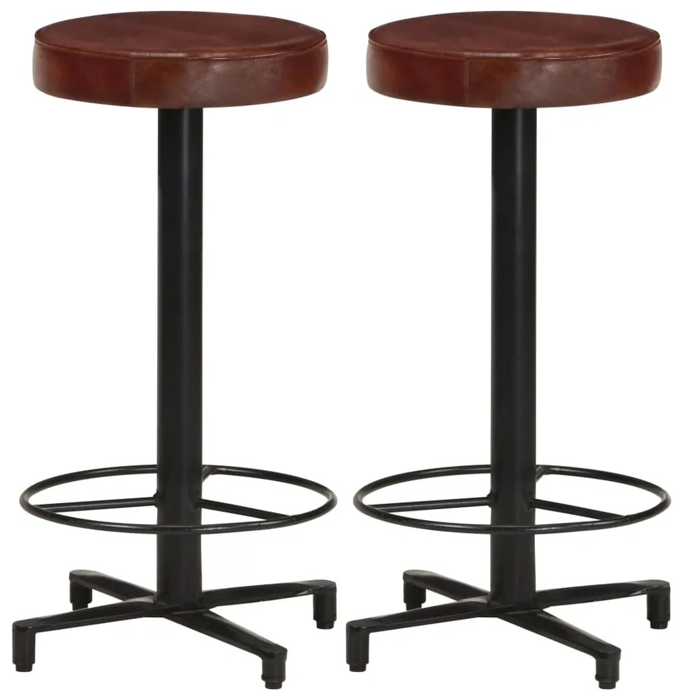 Sgabelli Da Bar 2 Pz 66 Cm İn Vera Pelle /