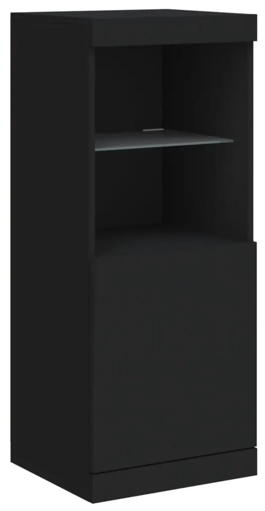 Credenza con Luci LED Nera 41x37x100 cm