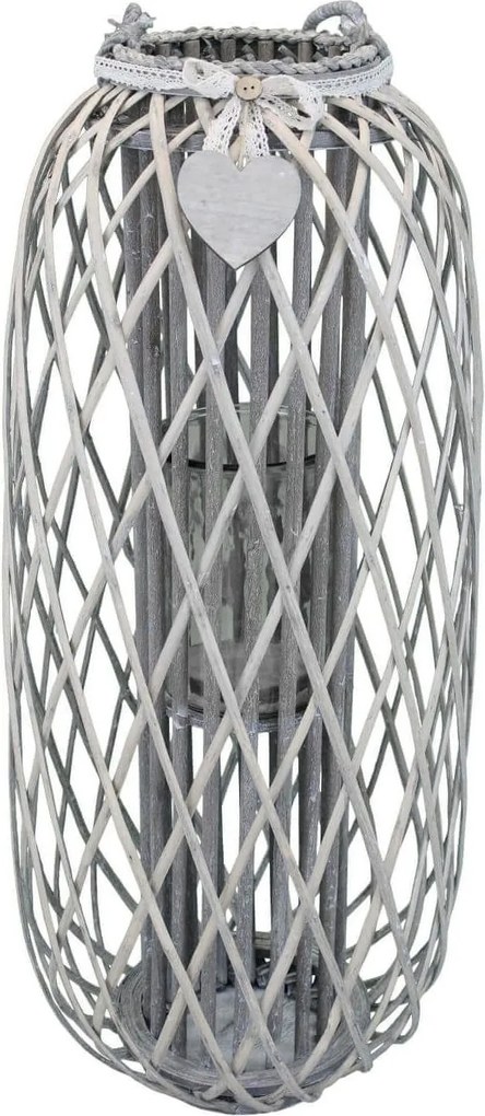 GENEVIEVE - lanterna in vimini tondo 20 x 95 cm