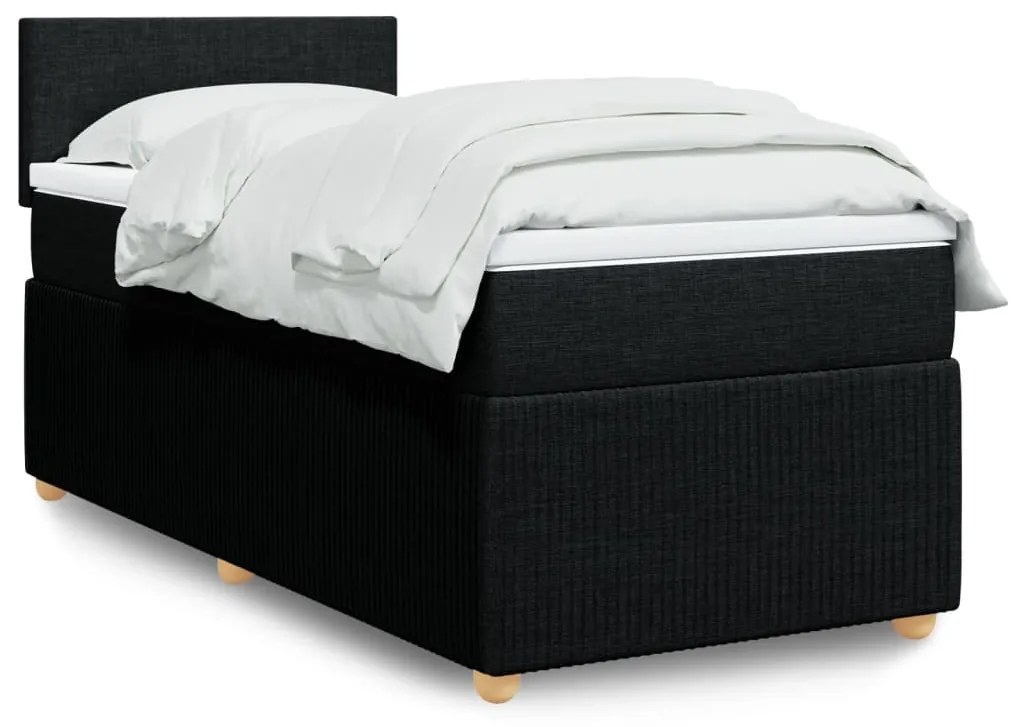 Giroletto A Molle Con Materasso Nero 80x200 Cm İntessuto /