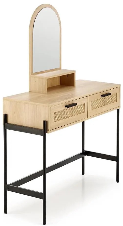 Tavolino da toilette CARMEN 136x104 cm beige/nero