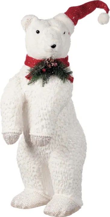 Orso polare bianco in poliestere H 78 cm