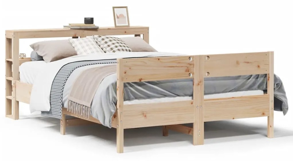 Letto senza materasso 140x190 cm in legno massello di pino