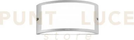 Applique austin silver 1 luce attacco e27 ip54 25x13x12cm in alluminio