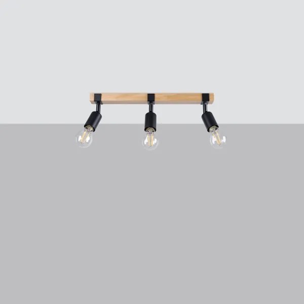 Sollux SL.1297 - Faretto ZUCA 3xE27/15W/230V nero