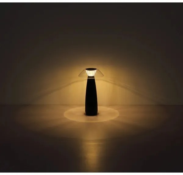 Globo 21021B - LED Lampada da tavolo touch ricaricabile e dimmerabile ILLUMI LED/1W/3,7V 3000K nero
