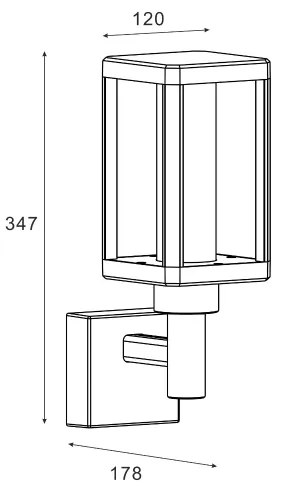 Zuma Line SJ12331 - Lampada LED da muro da esterno URBAN LED/12W/230V IP65 nero