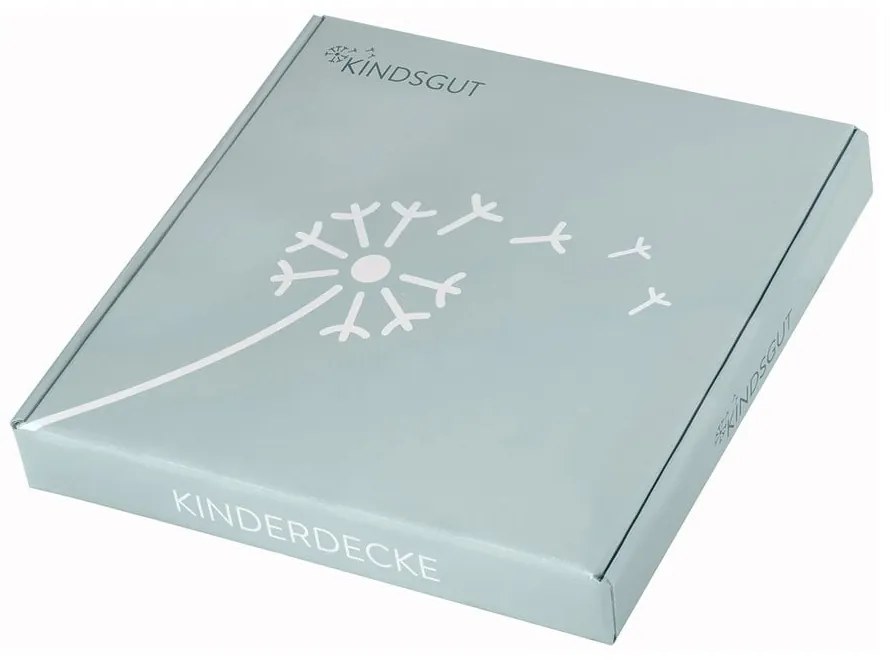 Coperta in cotone rosa-grigio Zigzag, 80 x 100 cm - Kindsgut