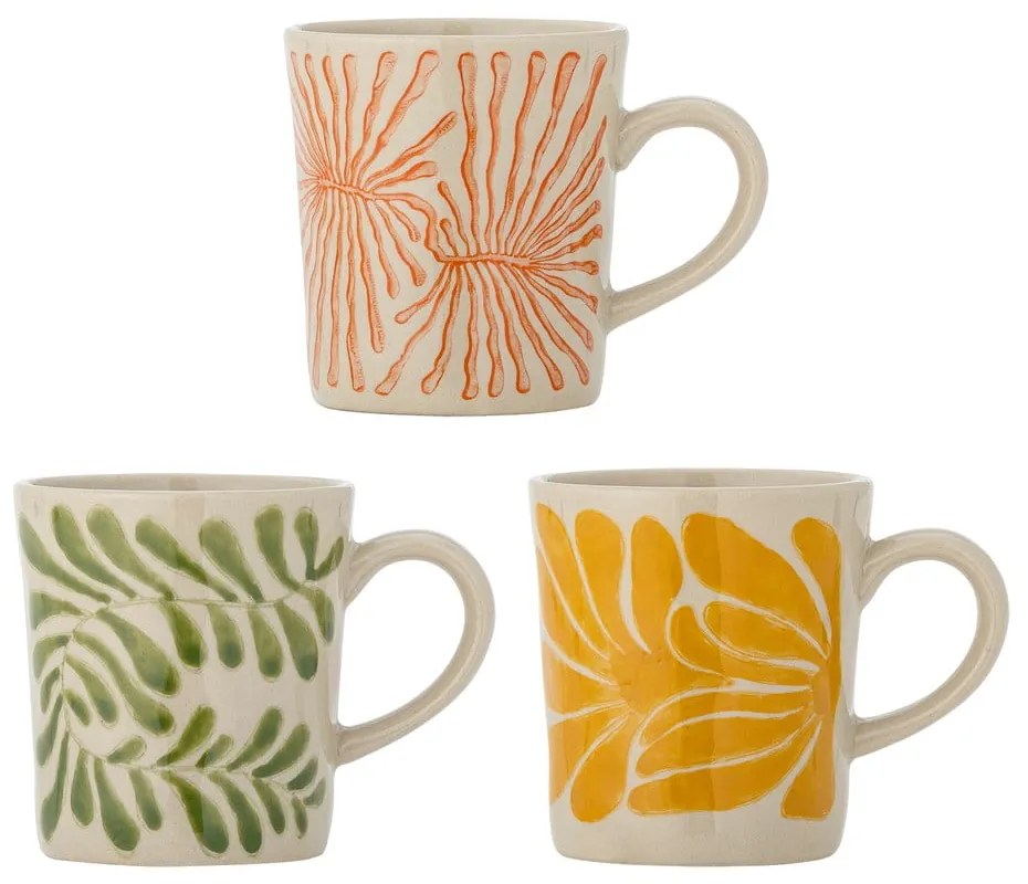 Tazzine in set per cappuccino in gres 3 pz 205 ml Fauni – Bloomingville