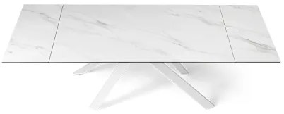 Tavolo allungabile 240 cm piano grčs porcellanato NESTORE Bianco