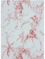 Osborne & Little Tapete Barbary Toile - Coral Red
