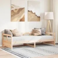 Divano Letto con Materasso 80x200 cm in Legno Massello di Pino 3321047