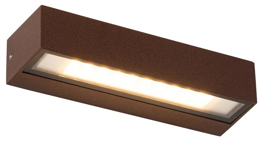 Lampada da parete industriale marrone ruggine con LED IP65 - Steph