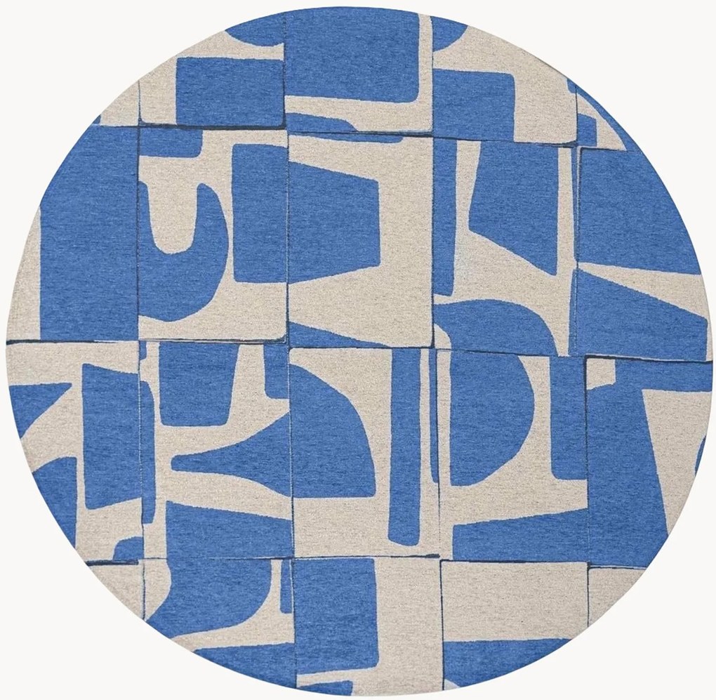 Tappeto rotondo jacquard lavabile da interno-esterno Papercut
