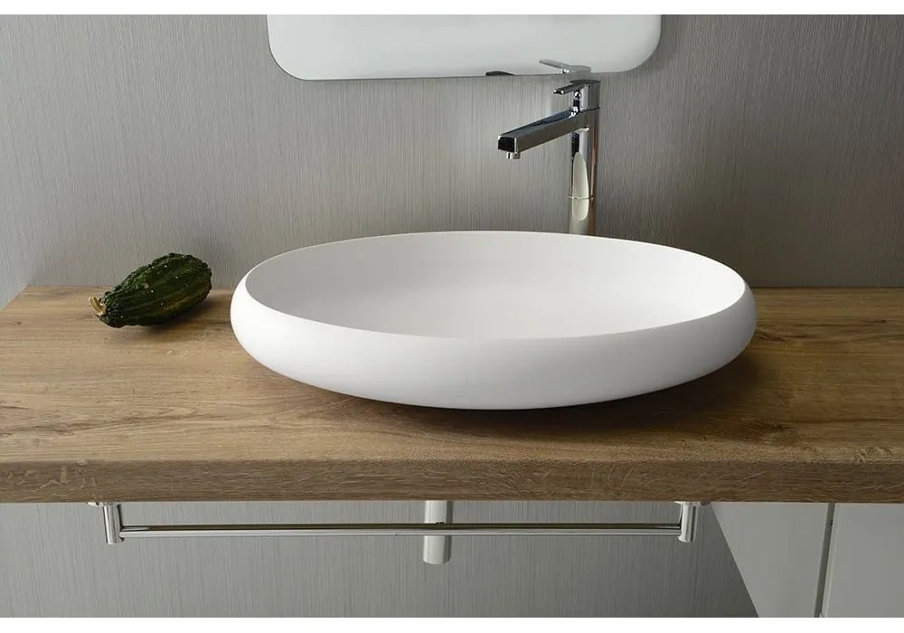 Lavabo ovale bianco , 60 x 40 cm Thin - Sapho