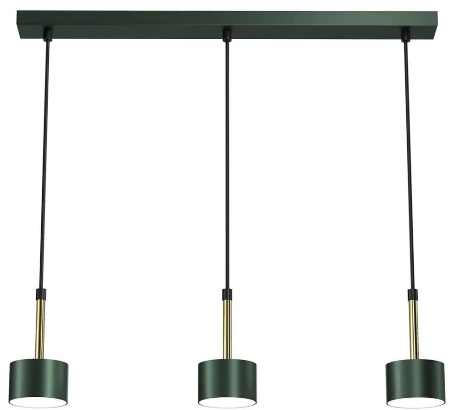 Lampadario su corda ARENA 3xGX53/11W/230V verde/oro
