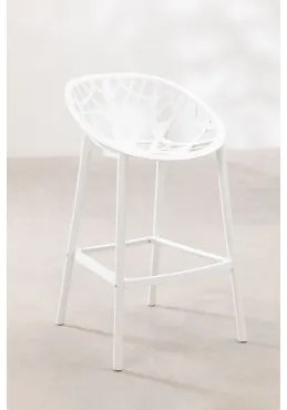 Sgabello da giardino alto Ores Bianco & ↑65 cm - Sklum