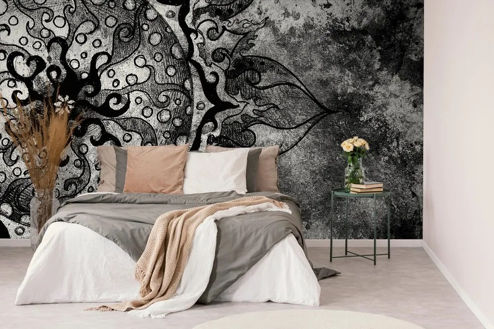 Carta da parati – Mandala in bianco e nero