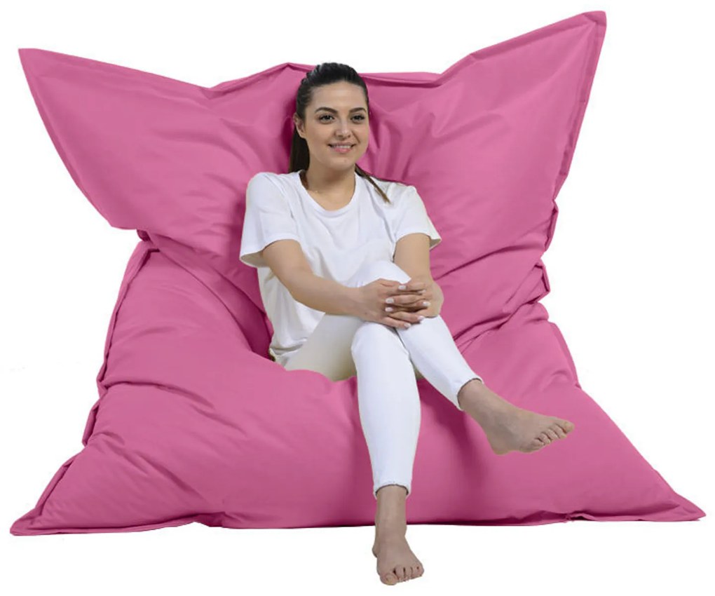 Cuscino sacco rosa 180x140x30 cm