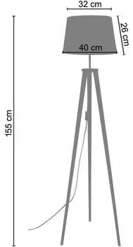 Tosel  Lampade da terra Lampada da terra tondo legno naturale e bianco  Tosel