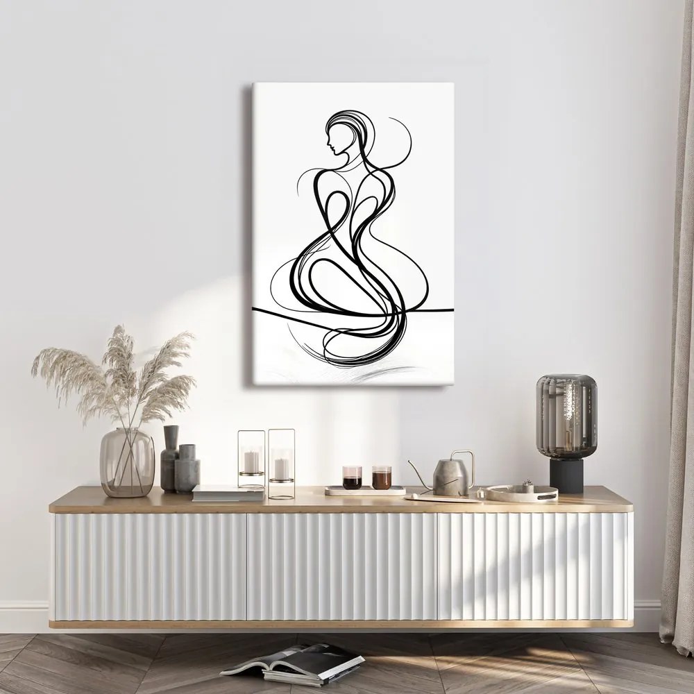Quadro su tela – Donna dalle linee