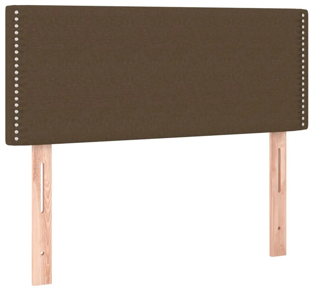Testiera marrone scuro 90x5x78/88 cm in tessuto