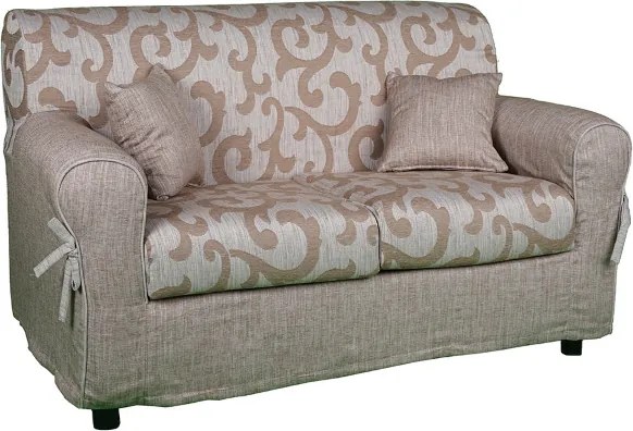 Divano 3 posti in tessuto sfoderabile imbottito DAMASCO 200 cm BEIGE