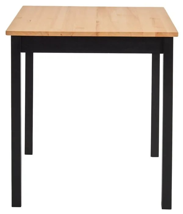 Tavolo da pranzo in legno di pino con struttura nera , 70 x 70 cm Sydney - Bonami Essentials