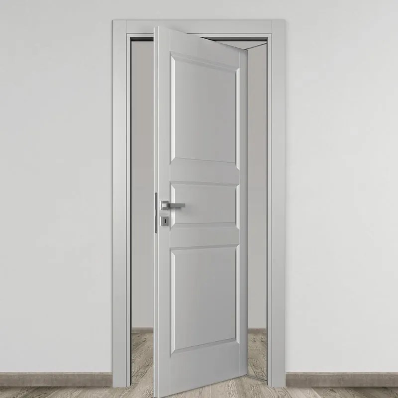 Porta interna rototraslante New York in MDF colore grigio, L 80 x H 210 cm, apertura reversibile