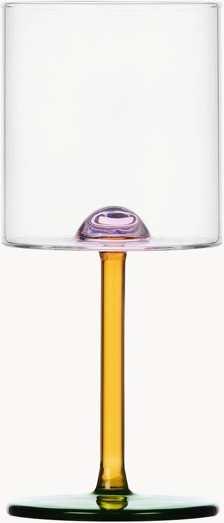 Bicchiere vino in vetro borosilicato fatto a mano Dot