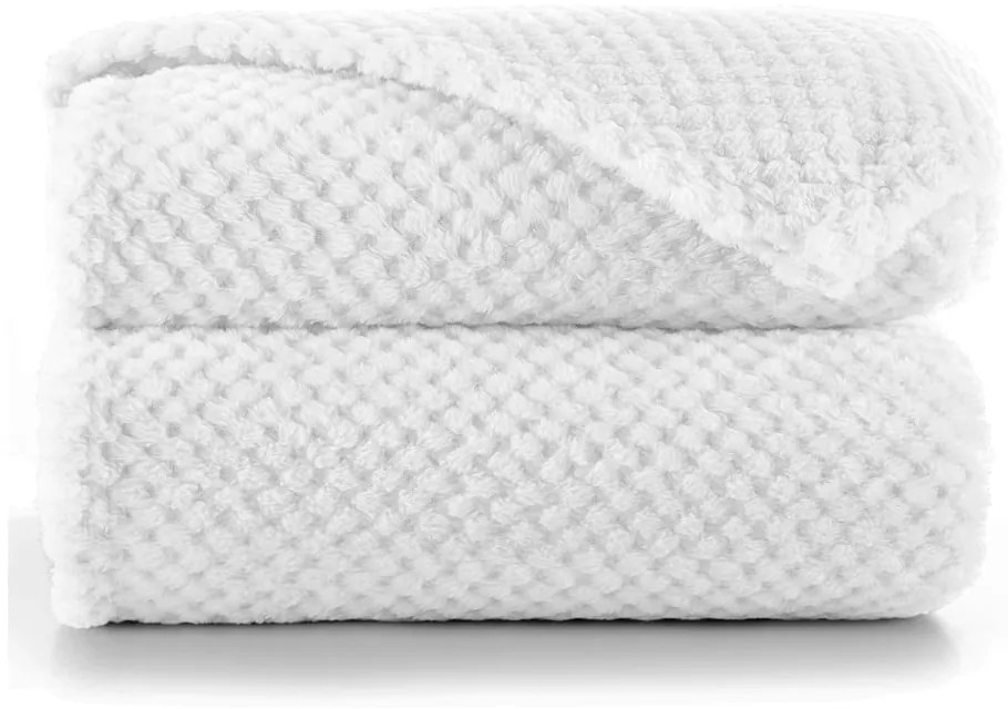 Coperta in microfibra bianca, 220 x 240 cm Henry - DecoKing