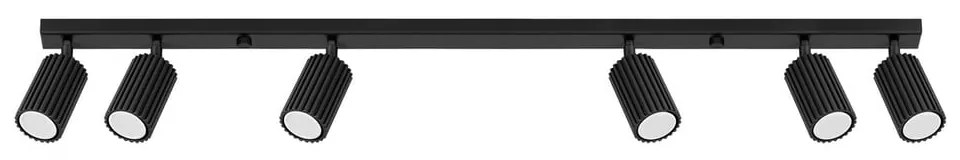 Faretto nero 6,5x117 cm Gleam – Sollux