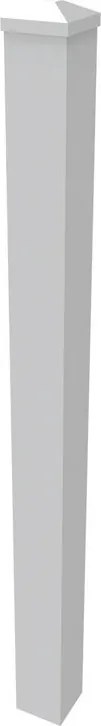 Palo per cancello MAIA in alluminio finitura verniciato Bianco H 250 cm x L 12 cm x P 12 cm