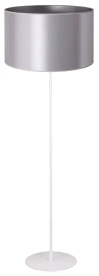 Duolla - Lampada con piedistallo CANNES 1xE27/15W/230V diametro 45 cm argento/bianco