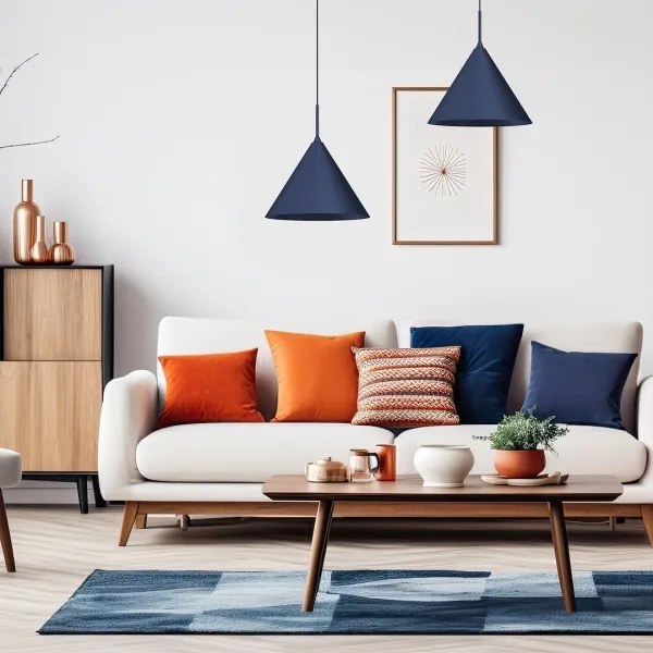 Lampada a sospensione con cavo CAPITAL 1xGX53/15W/230V Ø 32 cm, blu