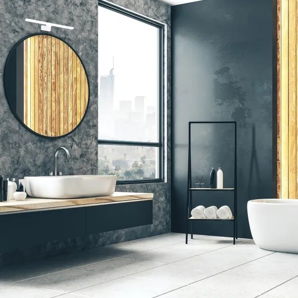 Applique da bagno LED SHINE 7W 230V 30 cm IP44 bianco