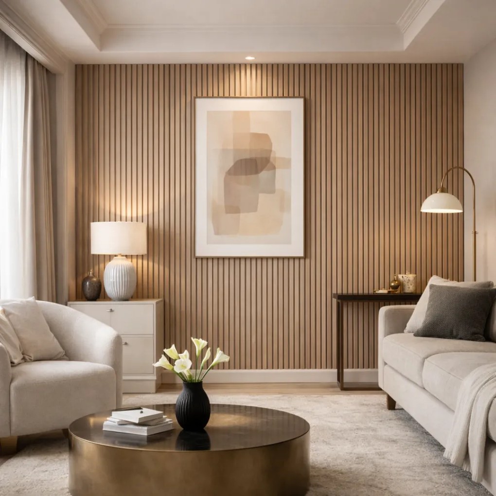 Set 10 Pannelli Decorativi 120x30 cm Rivestimento Murale Effetto Legno in PVC Rovere...