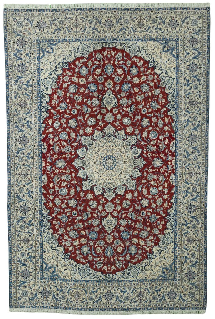 Nain Tappeto persiano 260x400 Rosso (Iran) Annodato A Mano