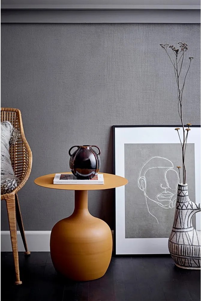 Tavolino rotondo in metallo arancione ø 46 cm Ayah - Bloomingville