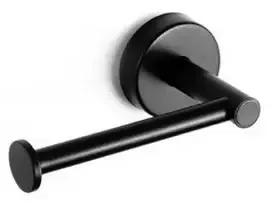 Kamalu - Portarotolo bagno in acciaio inox nero opaco installazione a parete | MIRA-N