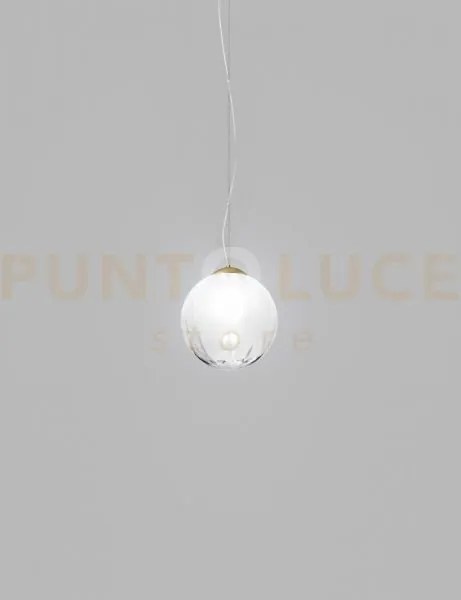 Puppet ring sospensione m bianco sfumato oro satinato 1 luce attacc...