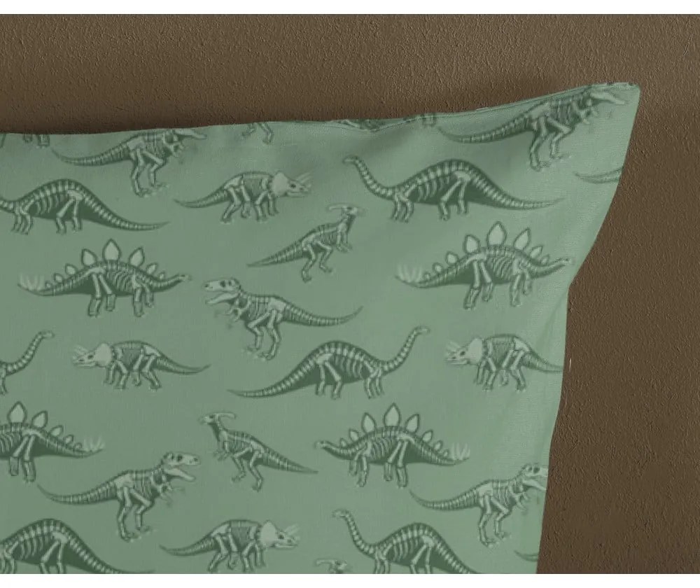 Set copripiumino e federa da bambini verde/beige in cotone per culla 100x135 cm Gabi – Good Morning