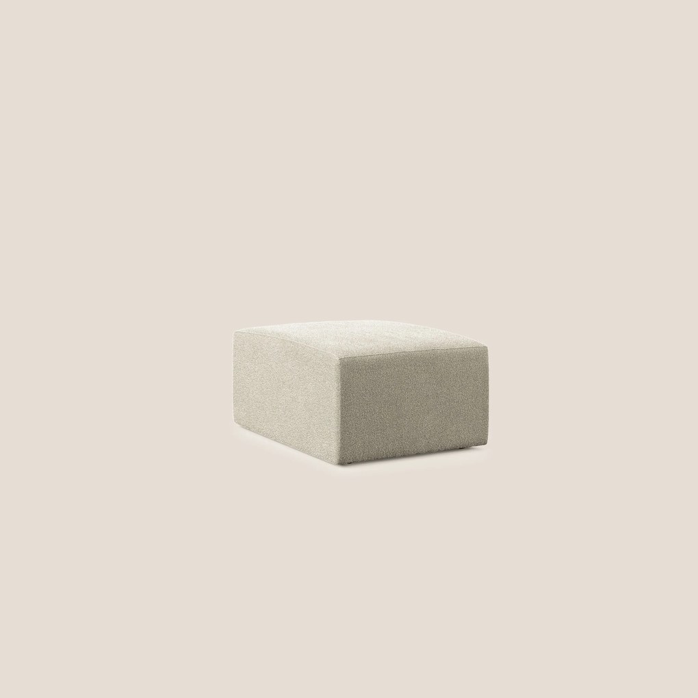 Nettuno modulo pouf in morbido tessuto bouclè T07