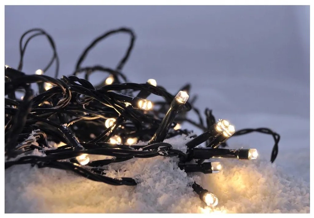 Solight 1V53-WW - Catena natalizia LED 50xLED/8 funzioni/3xAA 8m IP44 bianco caldo