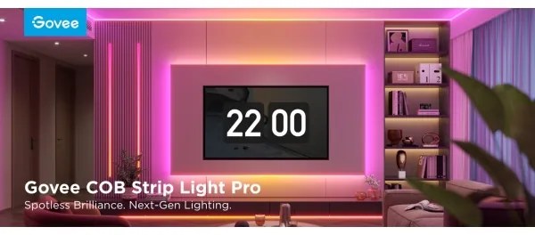 Govee - LED RGBICW Striscia dimmerabile COB 3780 diodi 3m Wi-Fi Matter