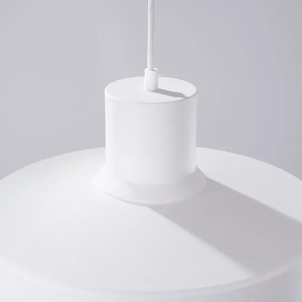 Sollux SL.1702 - Lampadario a sospensione con filo BILO 1xE27/15W/230V diametro 35 cm bianco